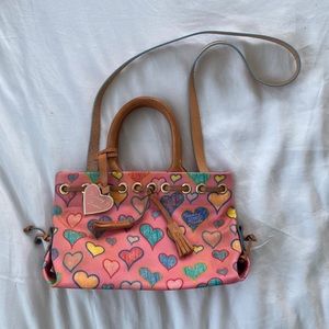 Dooney & Bourke | Tiny Tassels Tote Pink Hearts